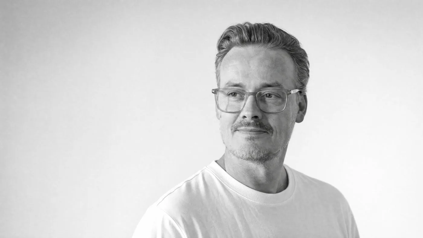 Portret van Gideon Nagtegaal in zwart-wit