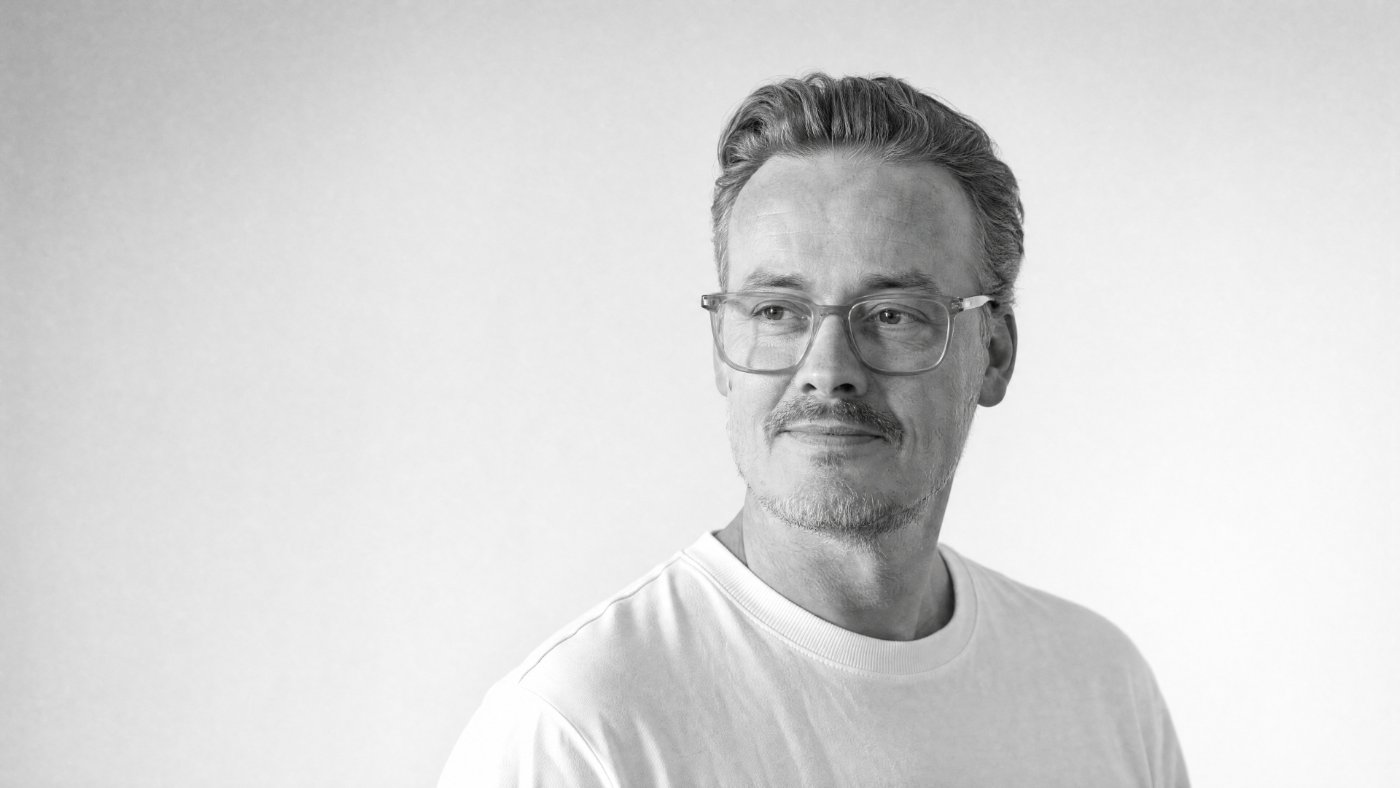 Portret van Gideon Nagtegaal in zwart-wit